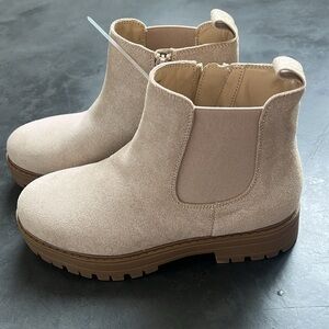 New Sparkly Beige Chelsea Boots